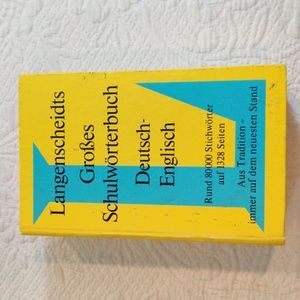 Grobes Schulworterbuch Deutsch-English Language Dictionary